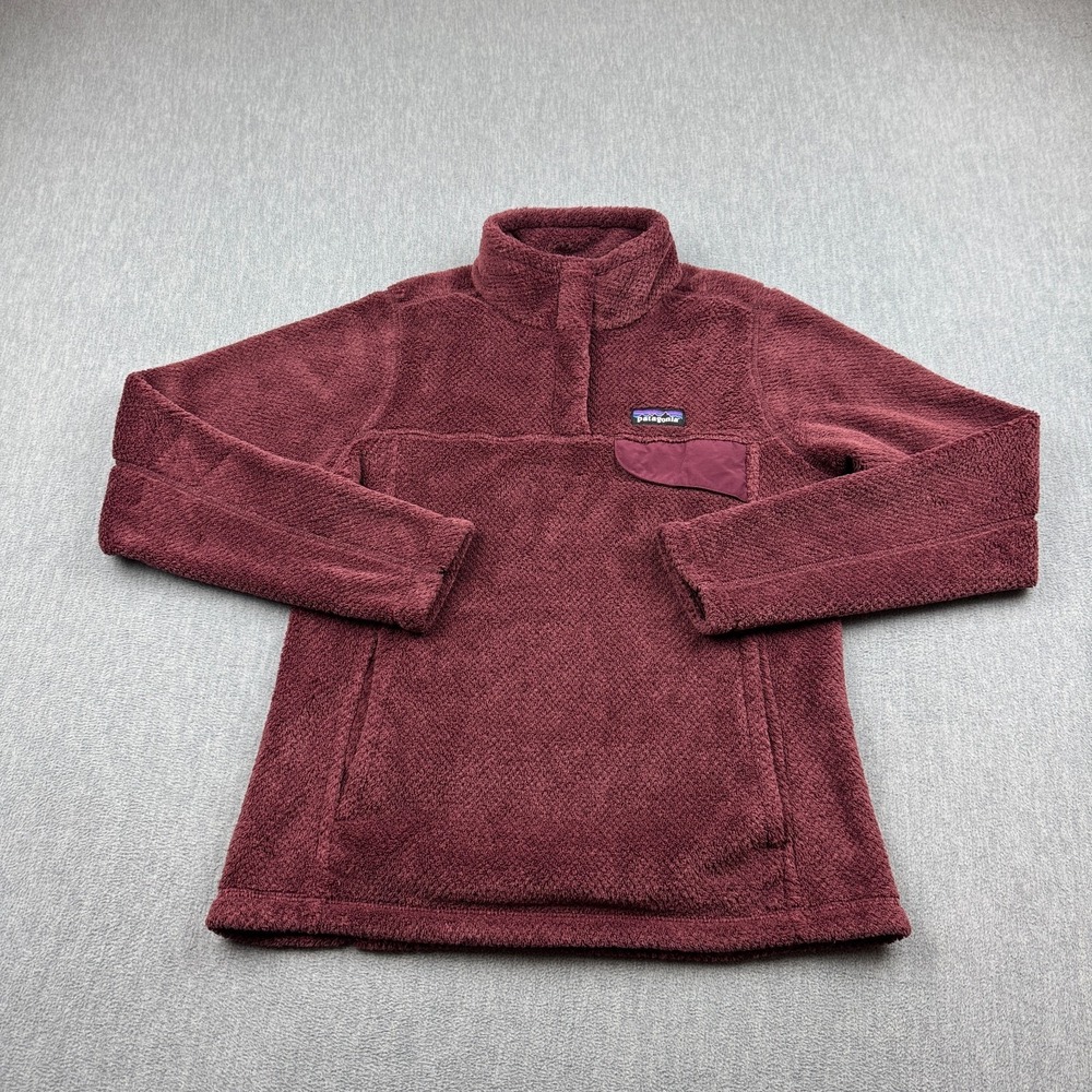 Patagonia Jacket Womens Small Red Re-Tool Snap-T Pullover Fleece Outdoor 25443